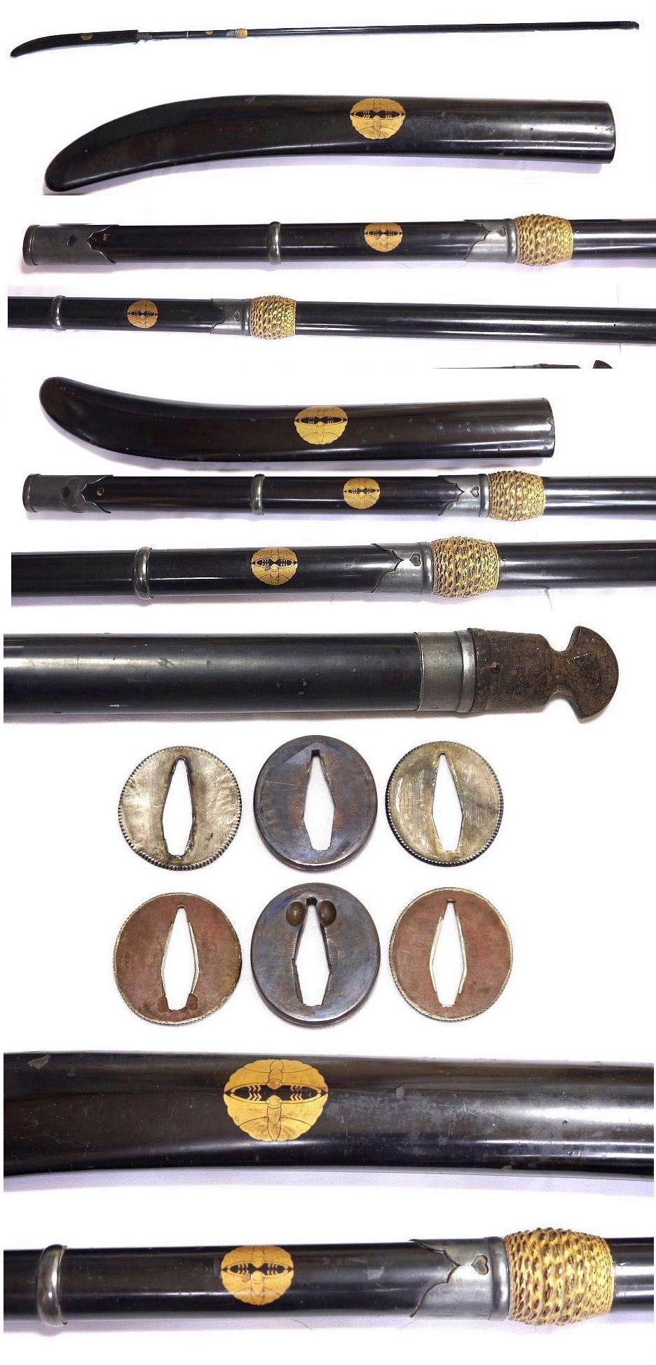槍 の薙刀 かぶせ 木製 時代武具 S 時代物鞘 刀装具