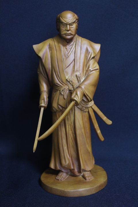 宮本武蔵・手造り・樟木・二刀流・仏像・御神木・・開運・縁起