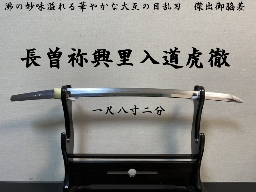 ☆長曽祢興里入道虎徹 一尺八寸二分 沸の妙味溢れる華やかな大互の目乱刃 傑出御脇差☆【委託販売承中】 -  美術*刀剣*専門*オークション！WINNERS(ウィナーズ)