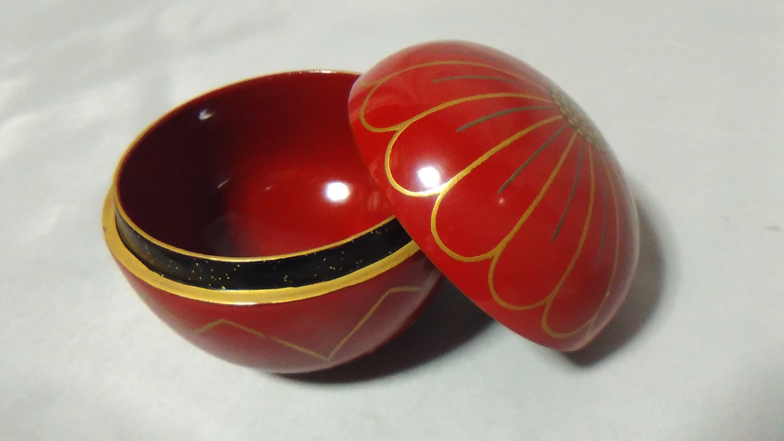 漆塗丸棗 高田柳哉作 美術館収蔵作家 旧家所蔵品 G0624I - 美術