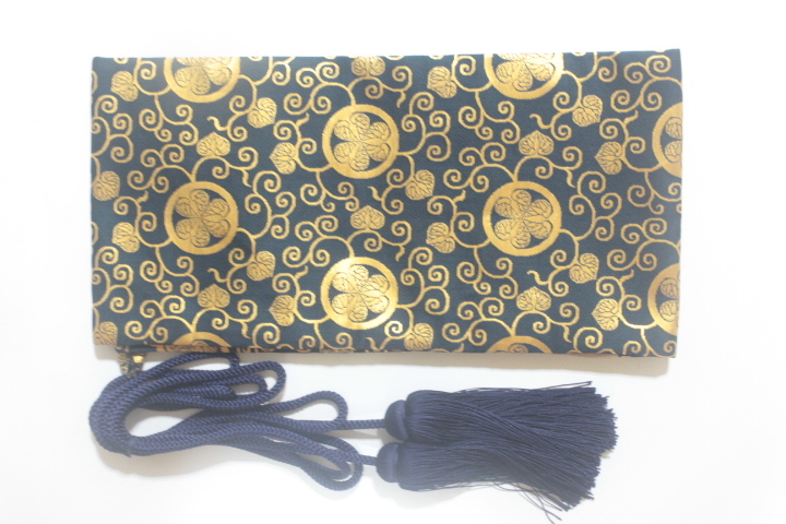 葵紋 豪華 金襴袋 正絹 拵え 袋全長113cm×17㎝「拵え全長：76cm～80cm